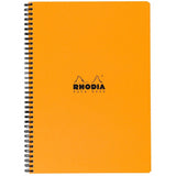 Rhodia Wirebound Notebook - Lined w/ margin 80 sheets - 9 x 11 3/4 - Orange cover | Atlas Stationers.