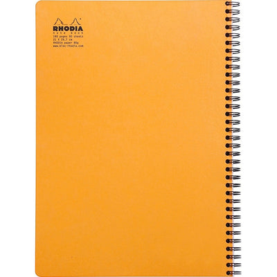 Rhodia Wirebound Notebook - Lined w/ margin 80 sheets - 9 x 11 3/4 - Orange cover | Atlas Stationers.