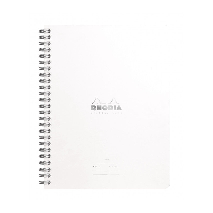 Rhodia Meeting Paper Book 80g Paper - Lined 80 sheets - 6 1/2 x 8 1/4 - White cover | Atlas Stationers.