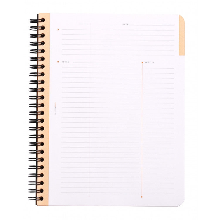 Rhodia Meeting Book 80g paper - Lined 80 sheets - 6 1/2 x 8 1/4 - Orange cover | Atlas Stationers.
