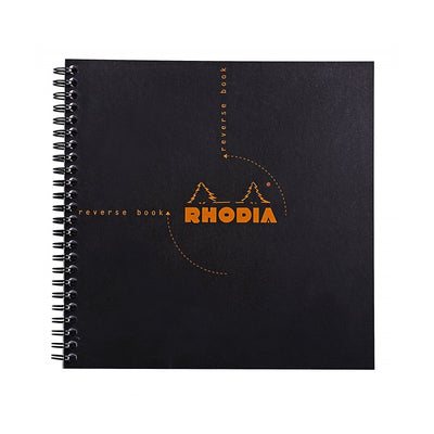 Rhodia Reverse Book - Graph 80 sheets - 8 1/4 x 8 1/4 - Black cover | Atlas Stationers.