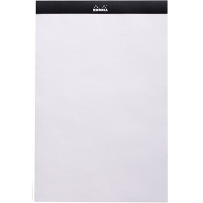 Rhodia Staplebound Notepad - Dot grid 80 sheets - 8 1/4 x 12 1/2 - Black cover | Atlas Stationers.