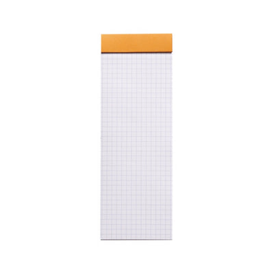 Rhodia Staplebound Notepad - Graph 80 sheets - 3 x 8 1/4 - Orange cover | Atlas Stationers.