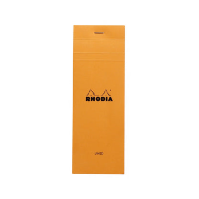 Rhodia Staplebound Notepad - Lined 80 sheets - 3 x 8 1/4 - Orange cover | Atlas Stationers.
