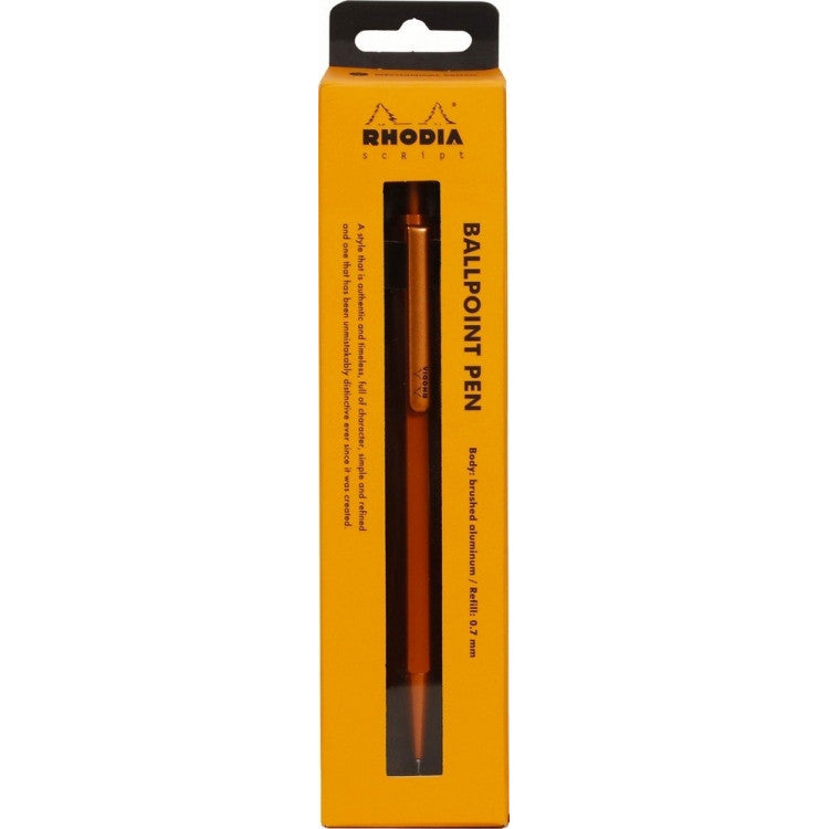 Rhodia Ballpoint Pen - 5" long - Orange | Atlas Stationers.