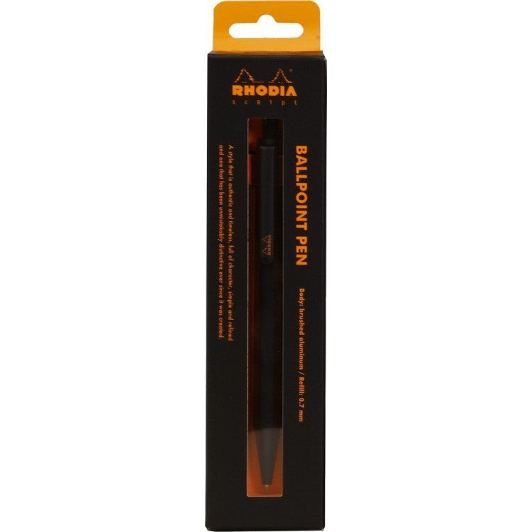 Rhodia Ballpoint Pen - 5" long - Black | Atlas Stationers.