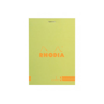 Rhodia ColoR Pads, Anise Cover, Ruled Pages. 3 3/8 x 4 3/4 | Atlas Stationers.