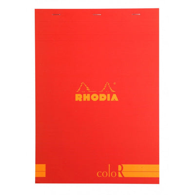 Rhodia ColoR Pads, Ruled Pages, Poppy Cover, 8 1/4 x 11 3/4 | Atlas Stationers.