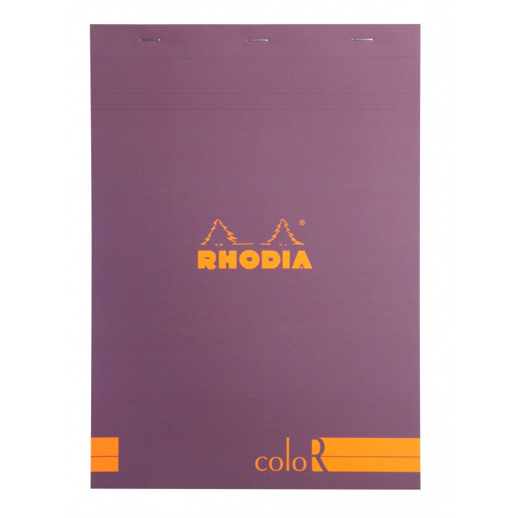 Rhodia ColoR Pads, Violet Cover, Ruled Pages, 8 1/4 x 11 3/4 | Atlas Stationers.