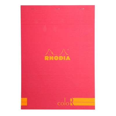 Rhodia ColoR Pads, Raspberry Cover, Ruled Pages, 8 1/4 x 11 3/4 | Atlas Stationers.