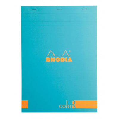 Rhodia ColoR Pads, Turquoise Cover, Ruled Pages, 8 1/4 x 11 3/4 | Atlas Stationers.