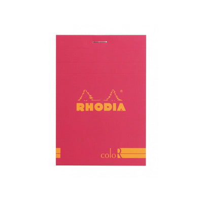 Rhodia ColoR Pads, Raspberry Cover, Ruled Pages, 3 3/8 x 4 3/4 | Atlas Stationers.