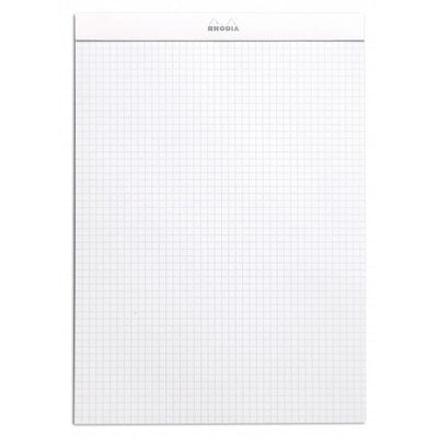Rhodia Staplebound Notepad - Graph 80 sheets - 8 1/4 x 11 3/4 - White cover | Atlas Stationers.