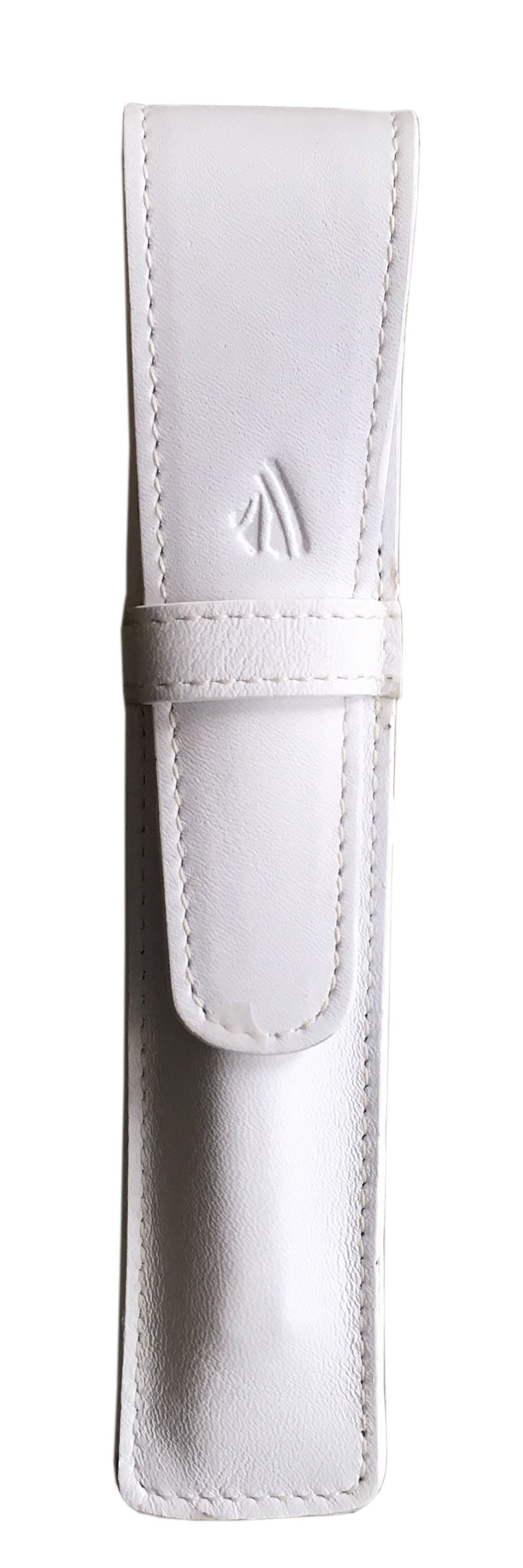 Recife Single Leather Flap Pen Case - White | Atlas Stationers.