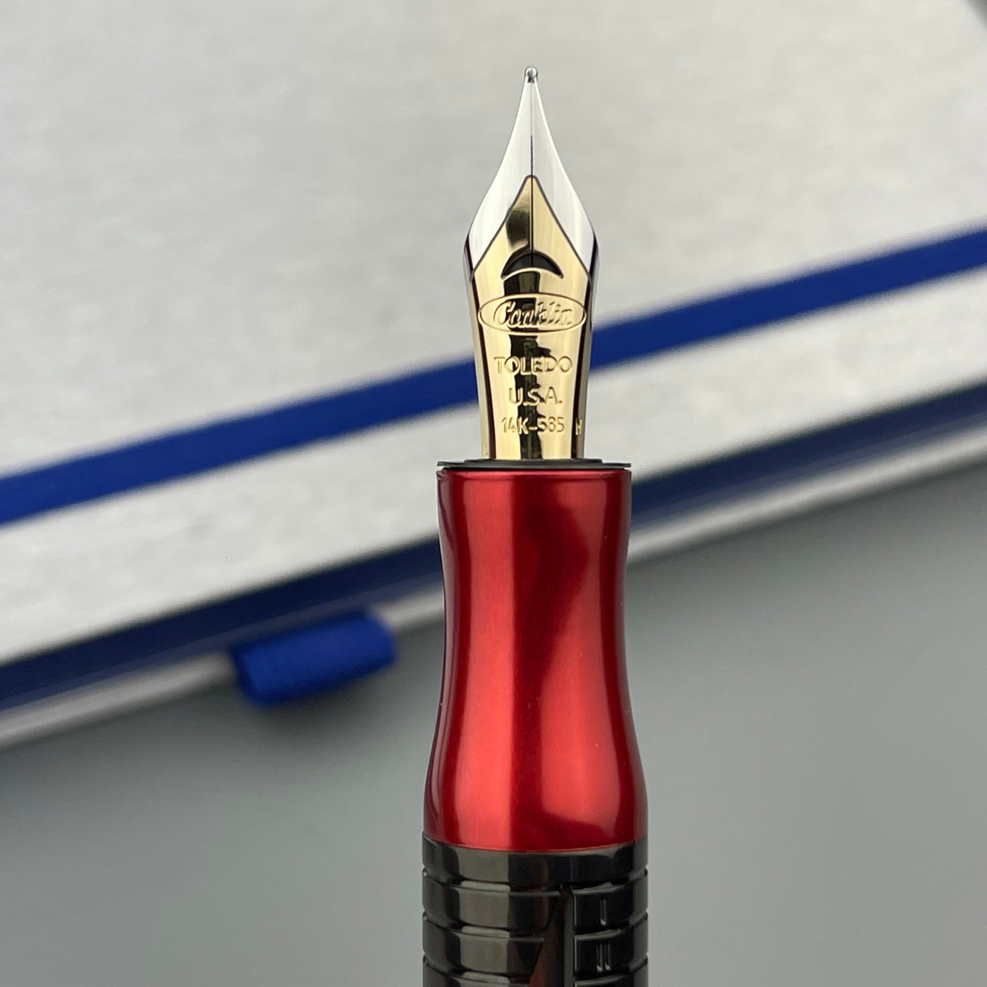 Conklin Nozac Classic 125 Anniversary Fountain Pen - Red / Black (Limited Edition)