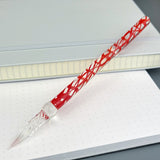 Jacques Herbin Straight Glass Dip Pen - Rouge Caroubier