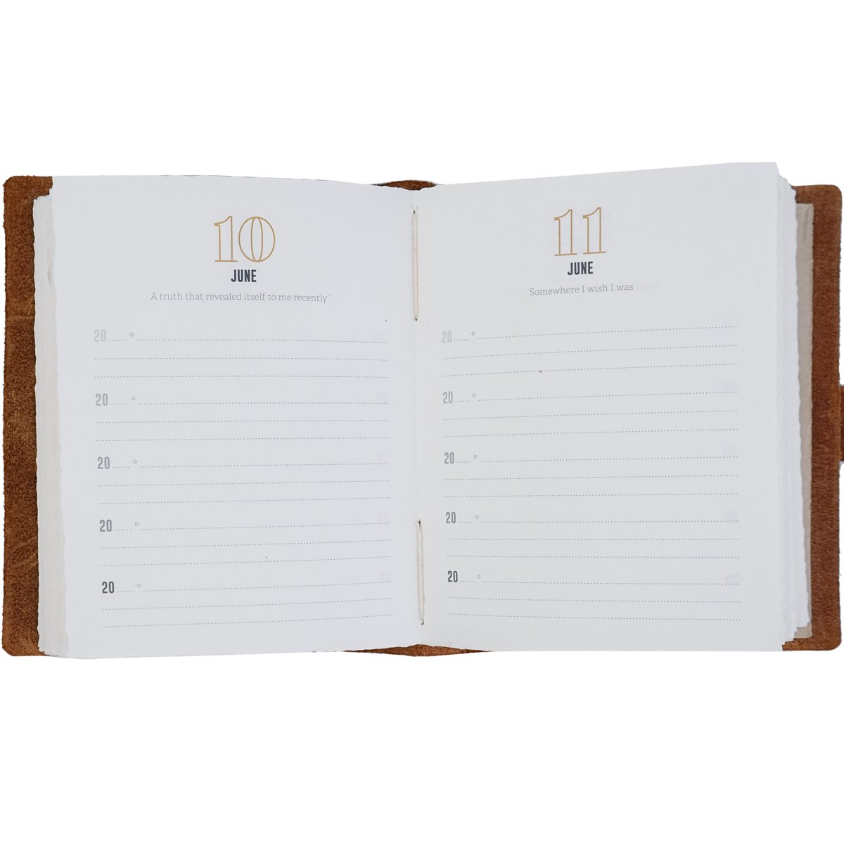 Rustico Five Year Journal - Floral Cognac (Special Edition) | Atlas Stationers.