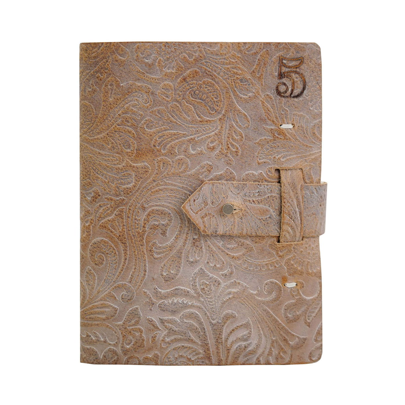 Rustico Five Year Journal - Floral Cognac (Special Edition) | Atlas Stationers.