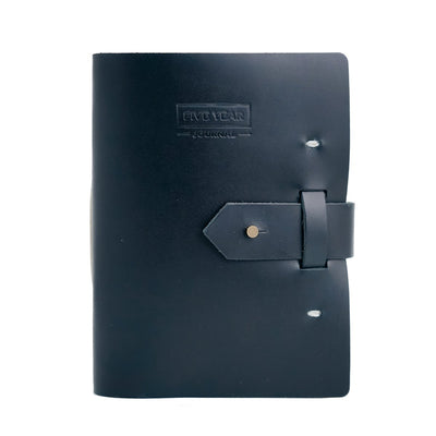 Rustico Five Year Teen & Young Adult Journal - Black | Atlas Stationers.
