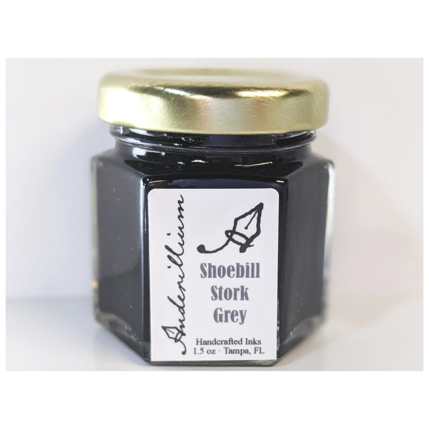 Anderillium Shoebill Stork Grey 1.5 Oz Bottled Ink | Atlas Stationers.