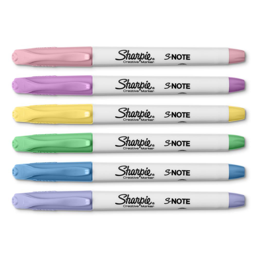 Sharpie S-Note Note Taking Markers Assorted - 6/pk | Atlas Stationers.