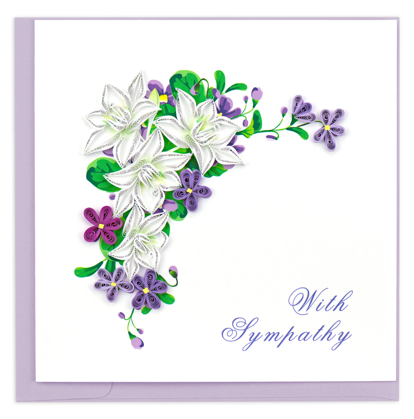 Quilled Flower Sympathy Card | Atlas Stationers.