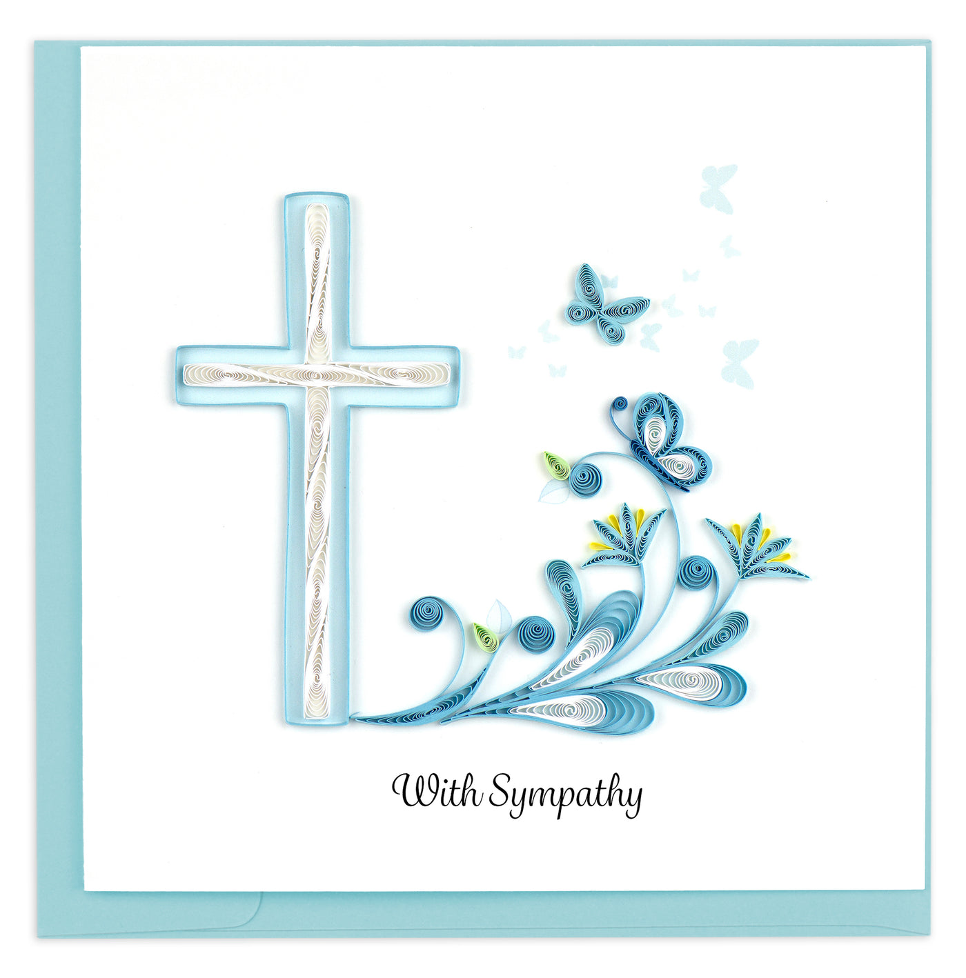 Quilled Sympathy Cross Card | Atlas Stationers.