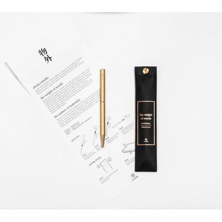 ystudio Classic Slim Ballpoint Pen - Brass – Atlas Stationers