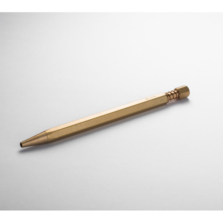 ystudio Classic Spring Ballpoint Pen - Brass | Atlas Stationers.