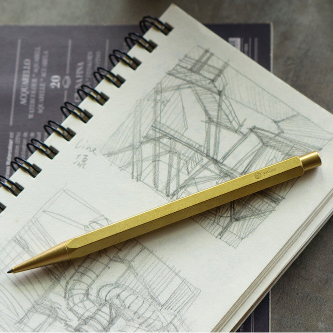 ystudio Classic Sketching Pencil - Brass | Atlas Stationers.