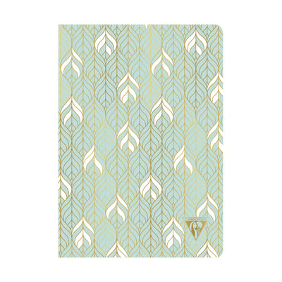 Clairefontaine Neo Deco Sewn Spine Notebook - Ivory Paper - Lined 48 Sheets - 6 x 8 1/4 - Sea Green | Atlas Stationers.