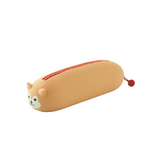 PuniLabo Lying Down Zipper Pouch - Shiba Dog
