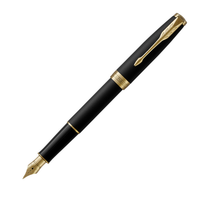 Parker Sonnet ブラック 万年筆 Parker Sonnet Fountain Pen - Black with Gold Trim – Atlas Stationers