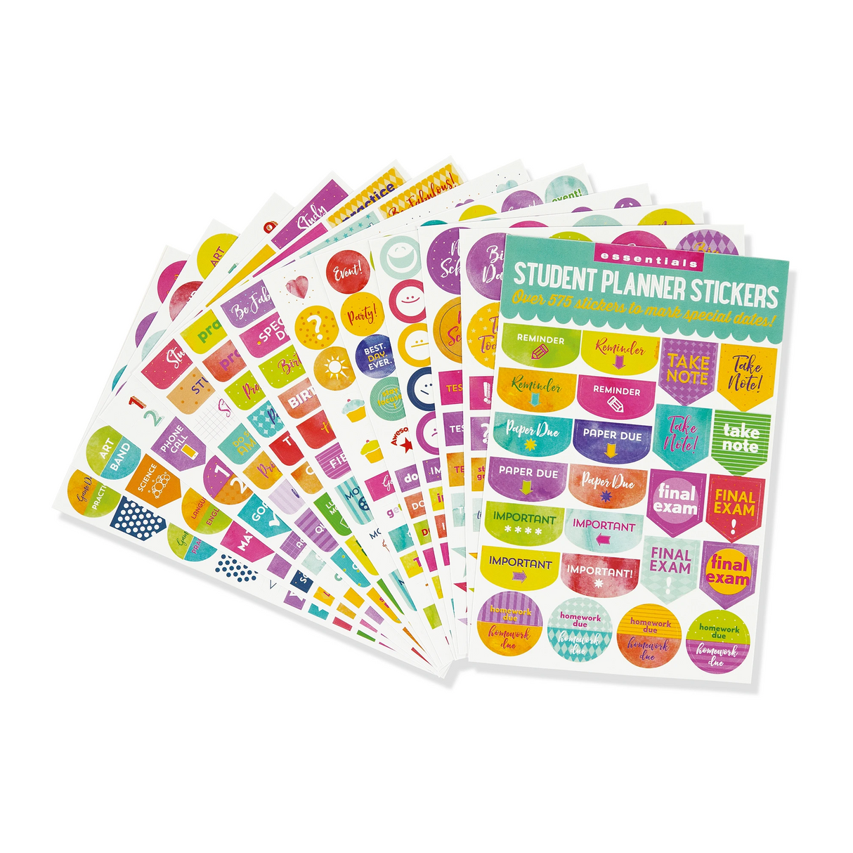 ESSENTIALS STUDENT PLANNER STICKERS | Atlas Stationers.