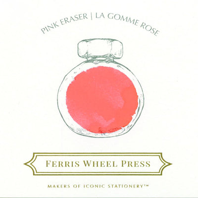 Ferris Wheel Press 38ml bottled Ink - Pink Eraser | Atlas Stationers.