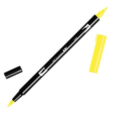 Tombow Dual Brush Marker - Process Yellow (055) | Atlas Stationers.