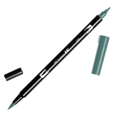 Tombow Dual Brush Marker - Gray Green (228) | Atlas Stationers.