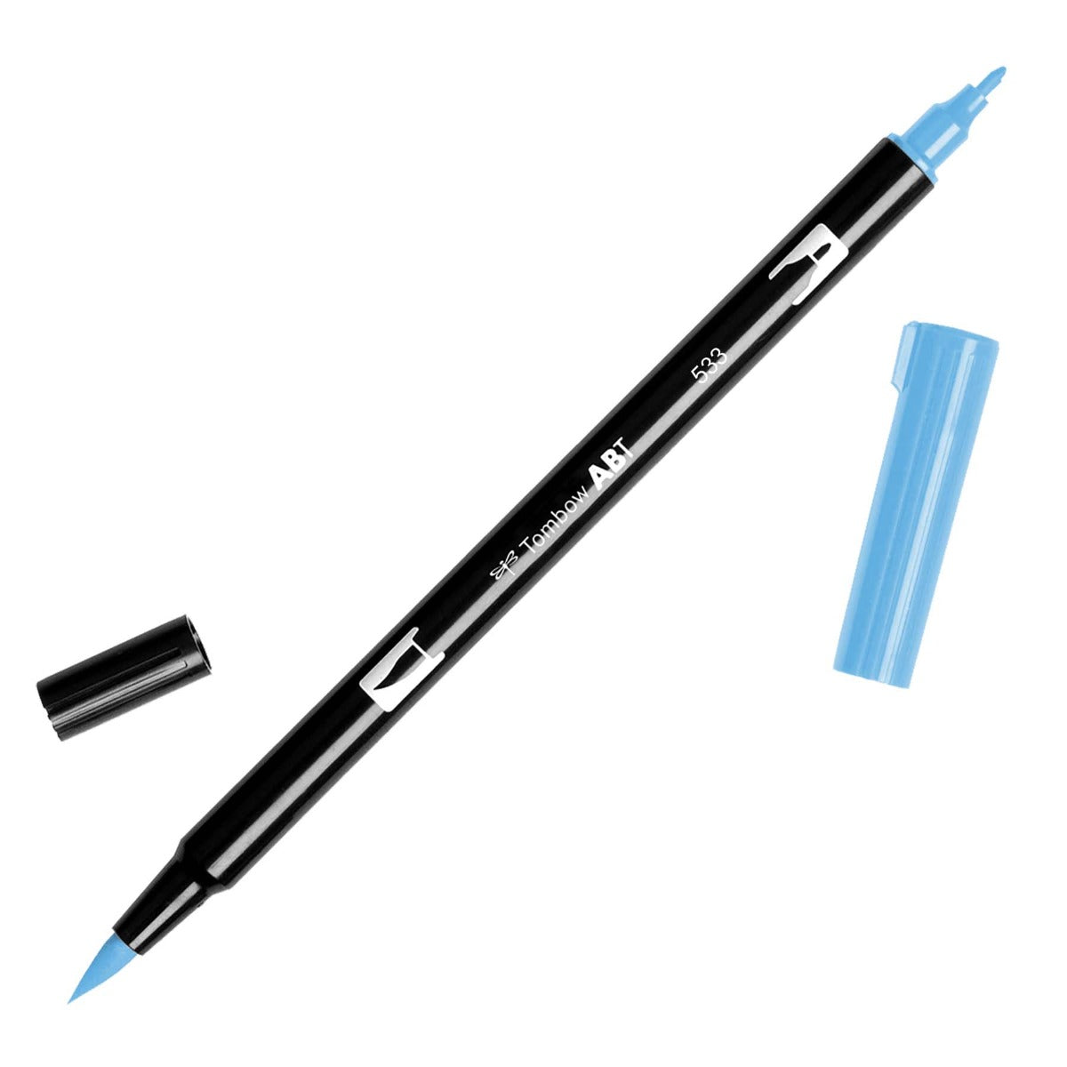 Tombow Dual Brush Marker - Peacock Blue (533) | Atlas Stationers.