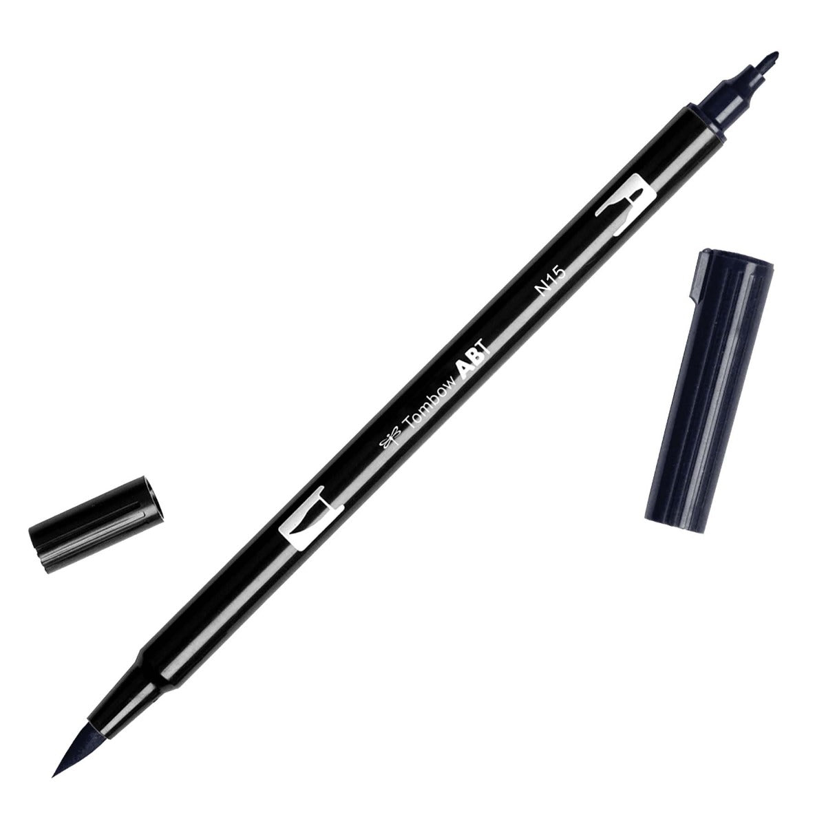 Tombow Dual Brush Marker - Black (N15) | Atlas Stationers.