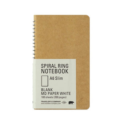 Travelers A6 Slim Blank Notebook w/ MD Paper White | Atlas Stationers.