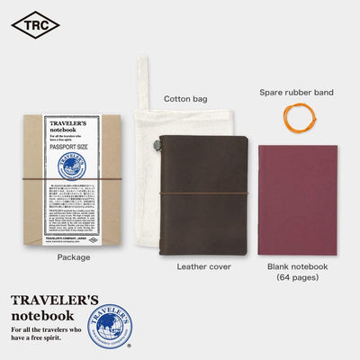 Traveler's Leather Notebook - Passport Size - Brown | Atlas Stationers.