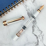 TWSBI Diamond 580 Fountain Pen - White w/ Rose Gold Trim
