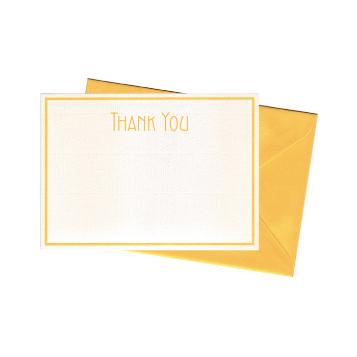 G. Lalo Thank You Stationery Set - 4 1/4" x 6" - Yellow | Atlas Stationers.