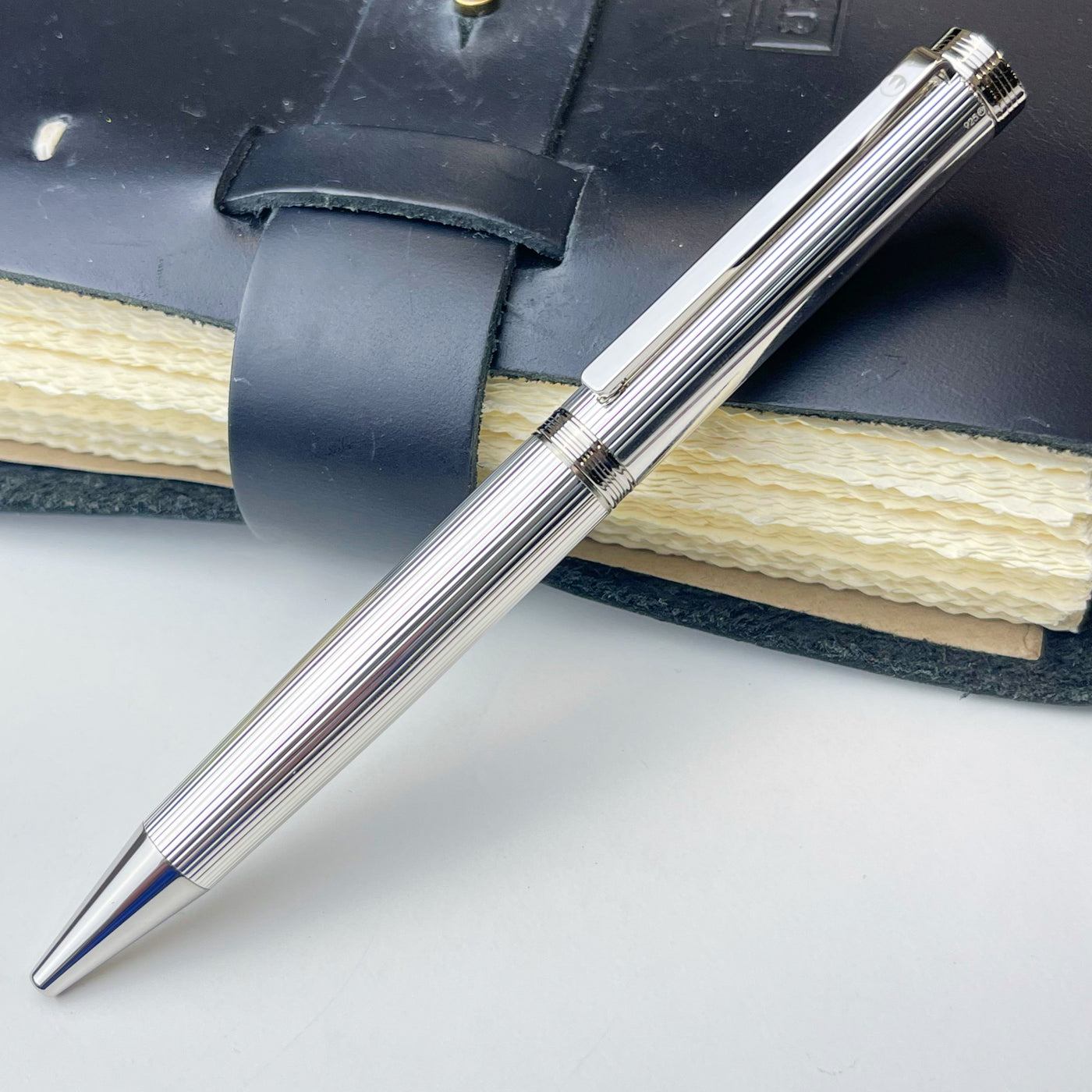 Waldmann Tapio Ballpoint Pen - Sterling Silver Pinstripe