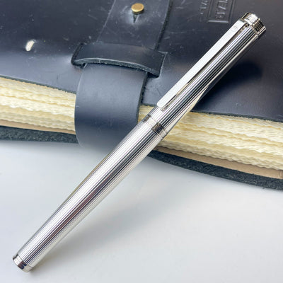 Waldmann Tapio Fountain Pen - Sterling Silver Pinstripe