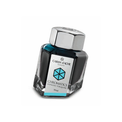 Caran d'Ache Chromatic - Hypnotic Turquoise - 50ml Bottled Ink | Atlas Stationers.