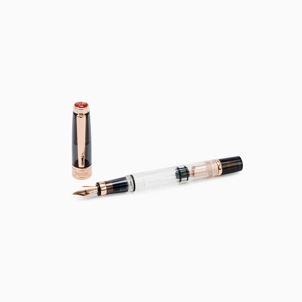 TWSBI Diamond 580 Fountain Pen - Smoke w/ Rose Gold Trim | Atlas Stationers.