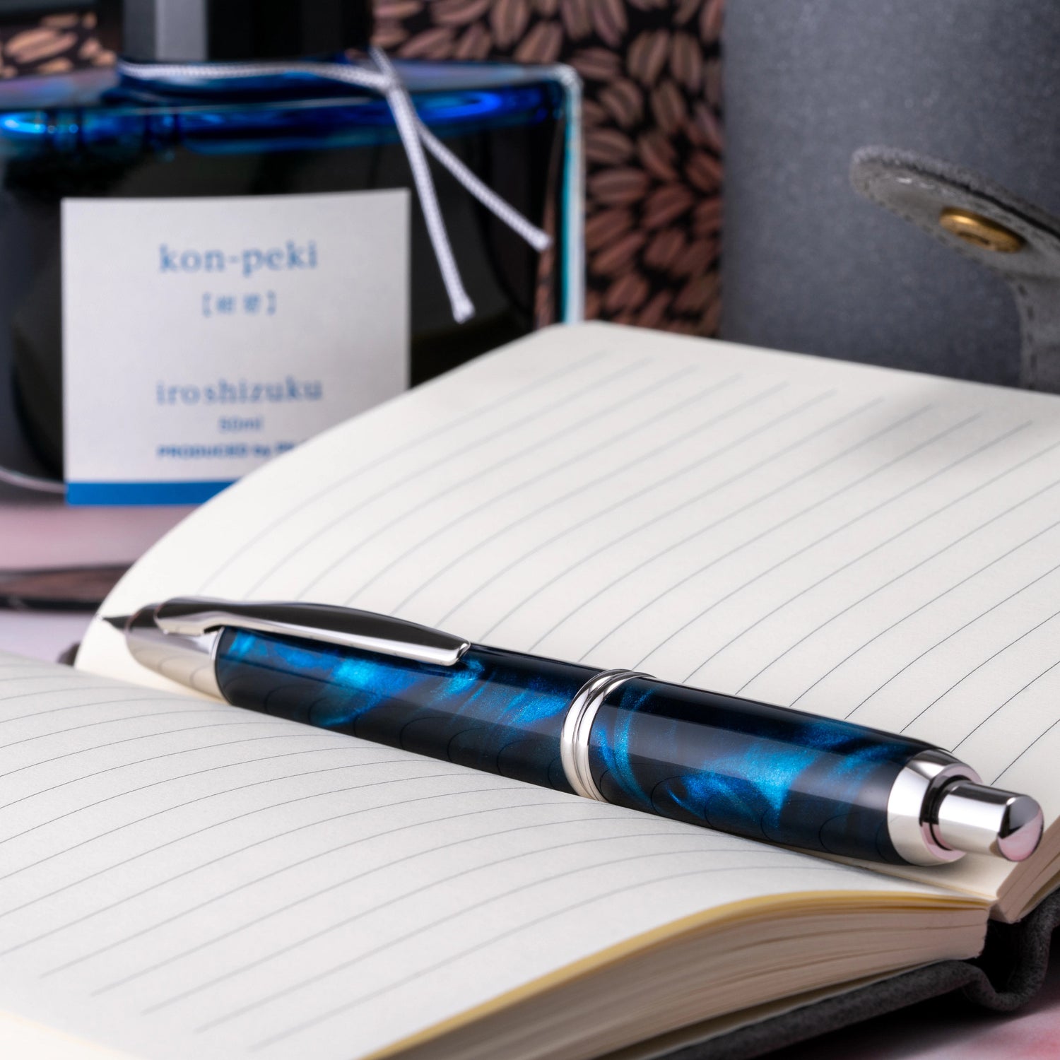 Pilot Vanishing Point SE Fountain Pen - Marble Blue | Atlas Stationers.
