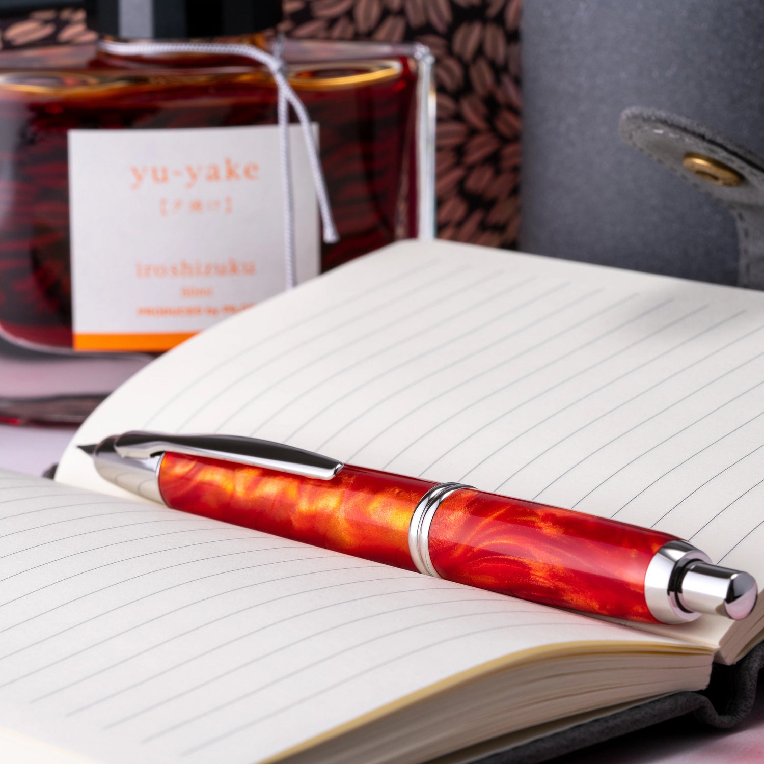Pilot Vanishing Point SE Fountain Pen - Marble Orange | Atlas Stationers.