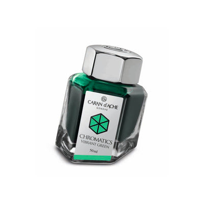 Caran d'Ache Chromatic - Vibrant Green - 50ml Bottled Ink | Atlas Stationers.